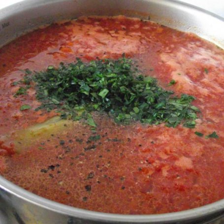 Krok 5 - Zupa pomidorowa z kluseczkami  foto
