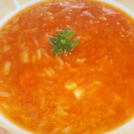Krok 5 - Zupa pomidorowa z makaronem ryżowym foto