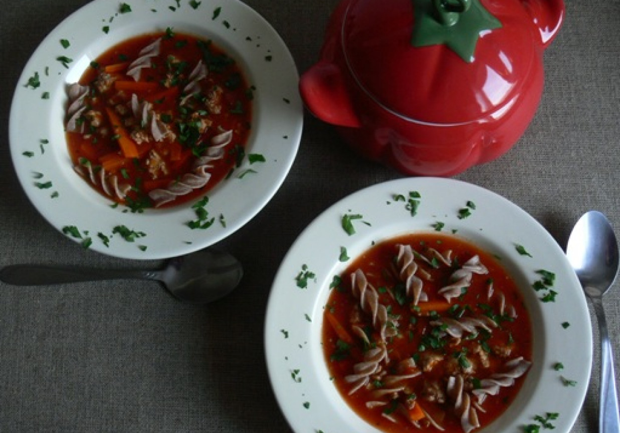 Zupa pomidorowa z mięsem mielonym foto