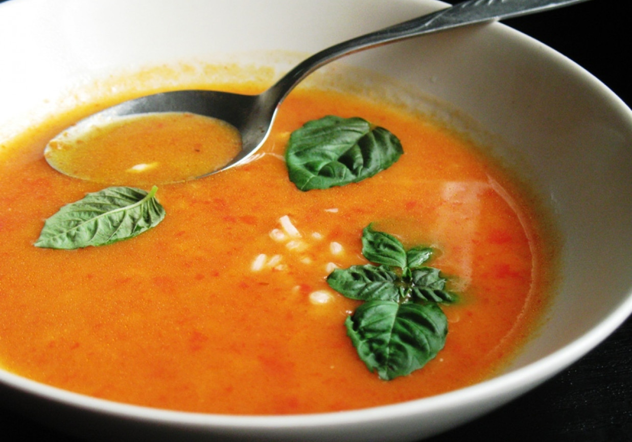 Zupa pomidorowa z pomidorów foto