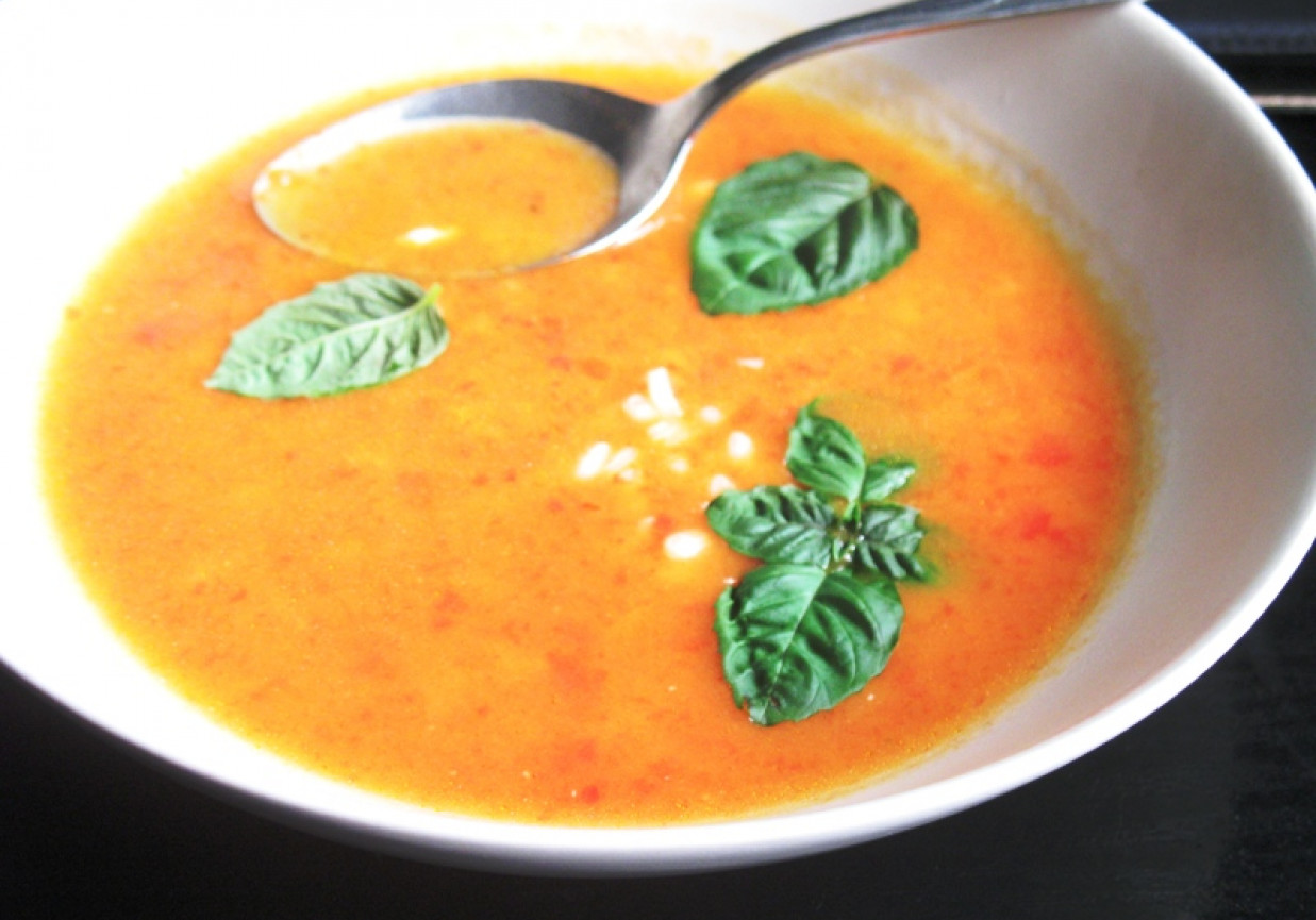 Zupa pomidorowa z pomidorów foto