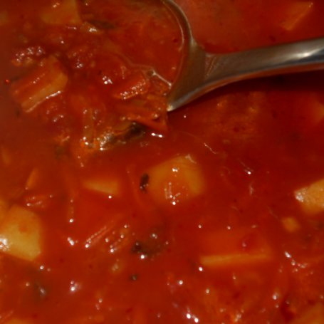 Krok 8 - Zupa pomidorowa z ziemniakami foto