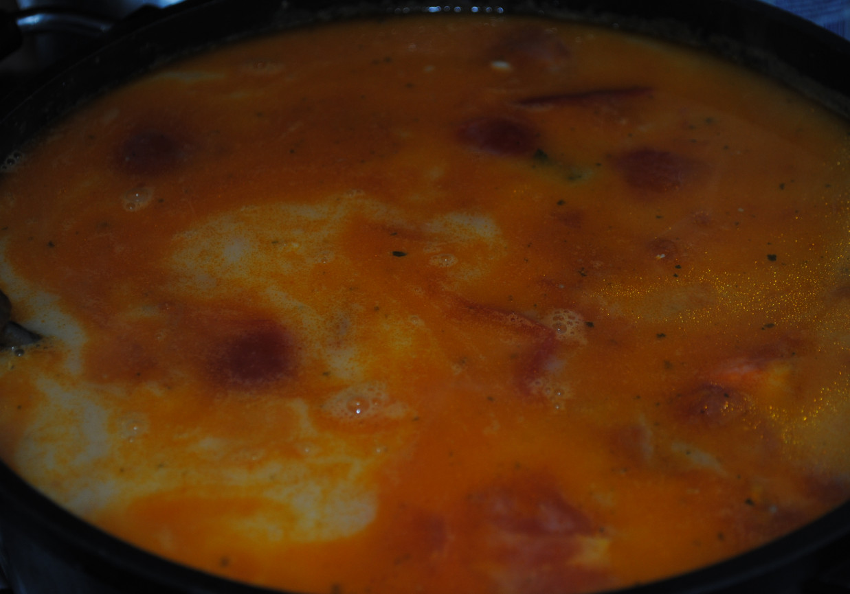 zupa pomidorowa ze świeżych pomidorów foto