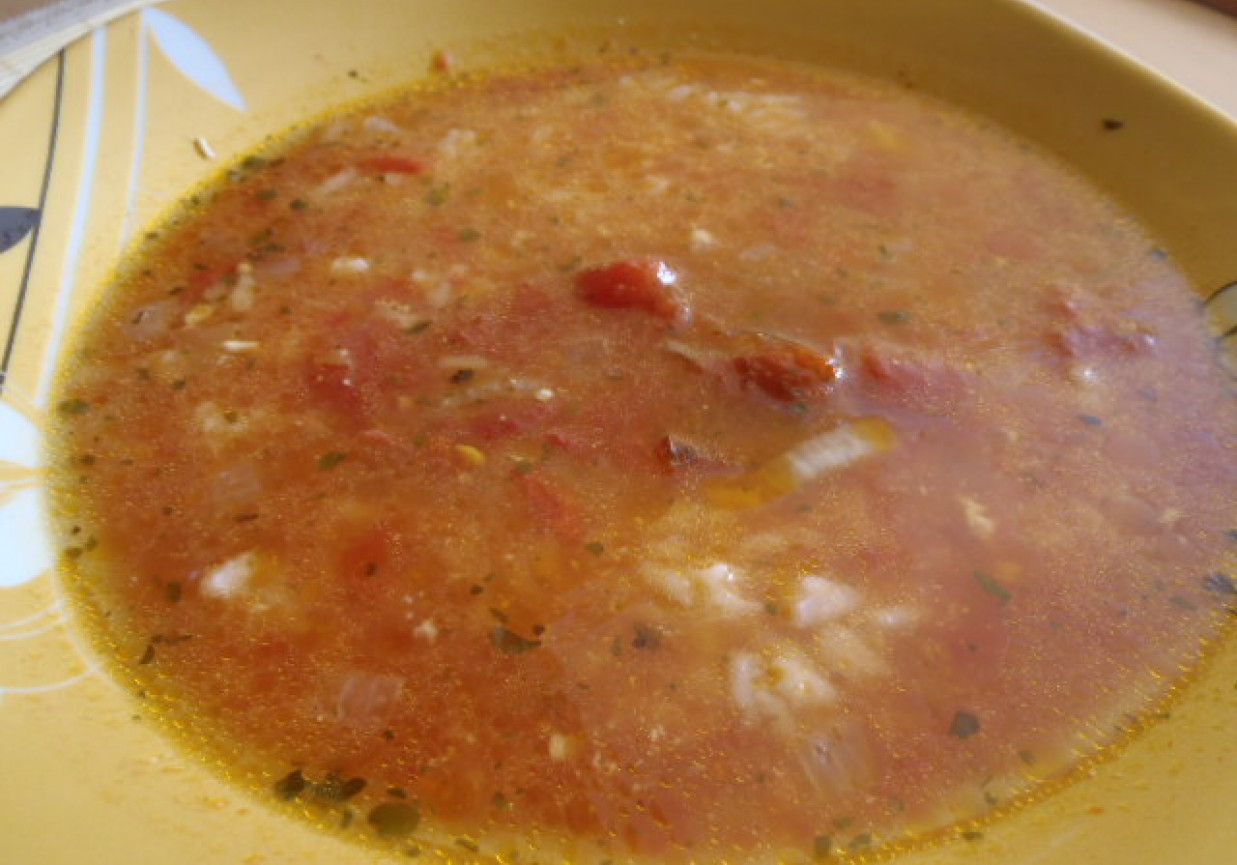 Zupa pomidorowo - paprykowa z ryżem foto