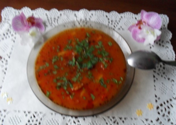 Fotografia przedstawiająca Zupa pomidorowo-paprykowa