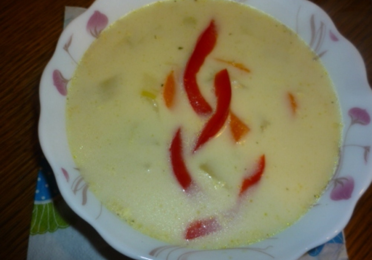 zupa porowa z gałką muszkatałową foto