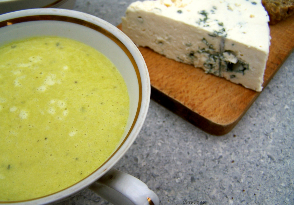 zupa porowa z serem pleśniowym foto