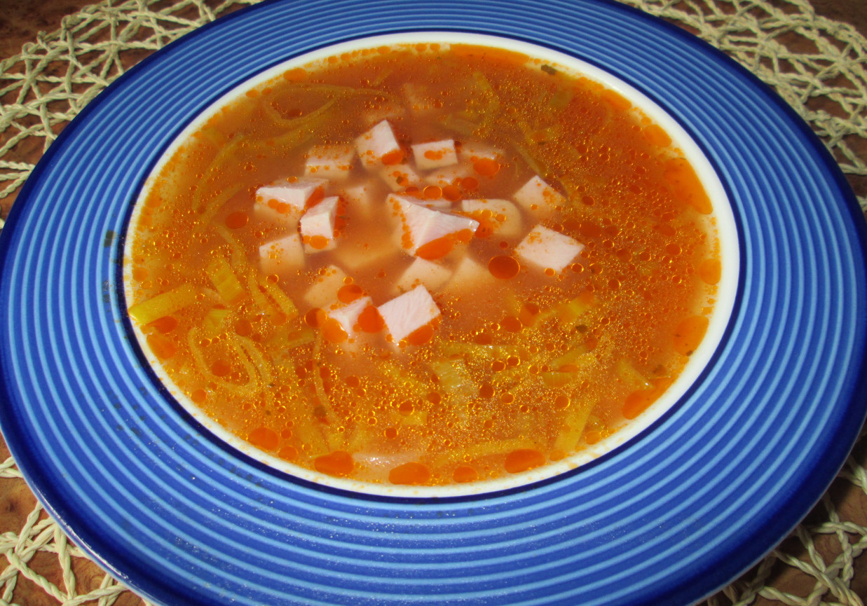Zupa porowa z szynką foto
