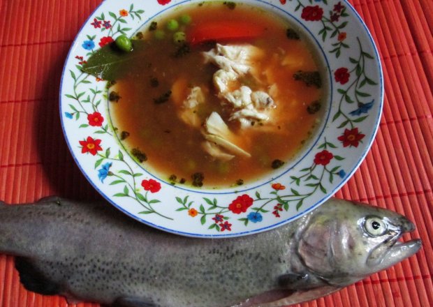 Fotografia przedstawiająca Zupa pstrągowa