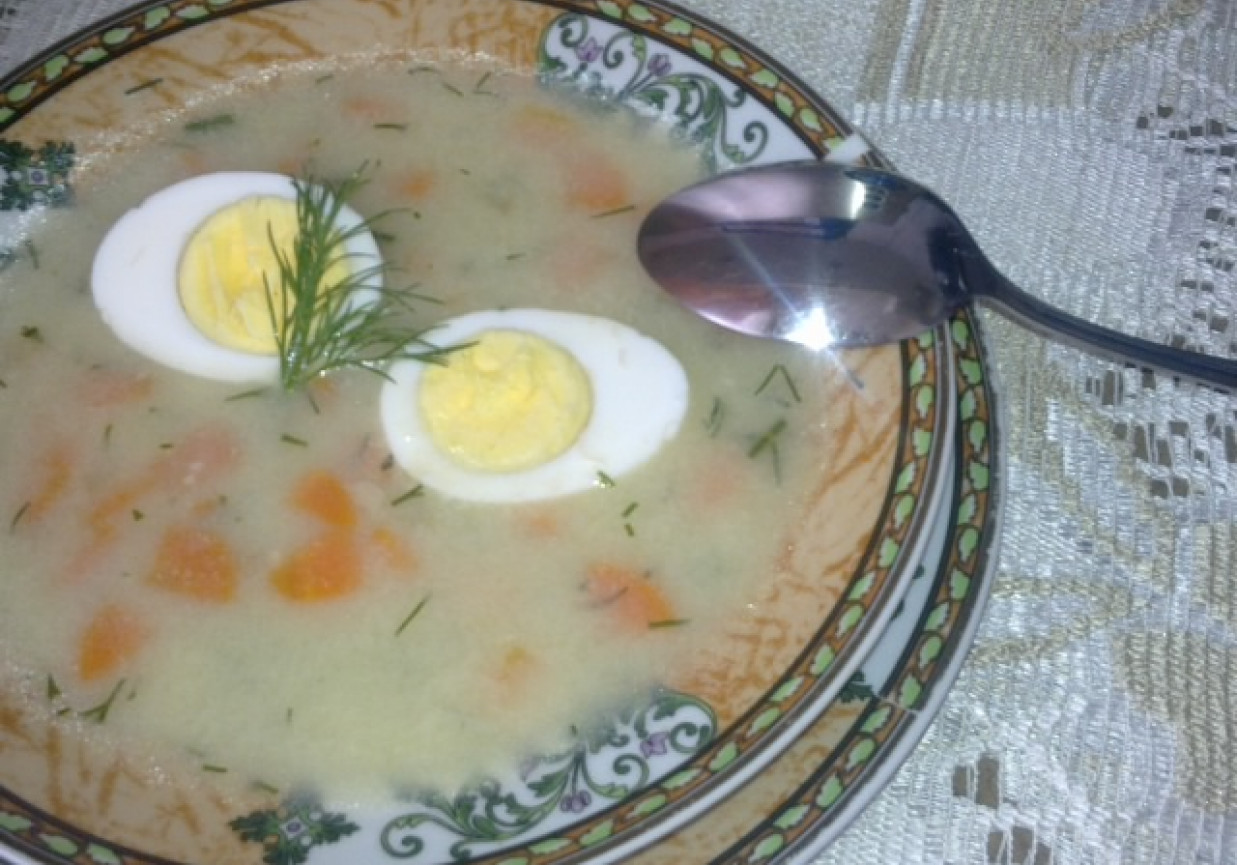 Zupa Rybna z Warzywami i Jajkiem foto