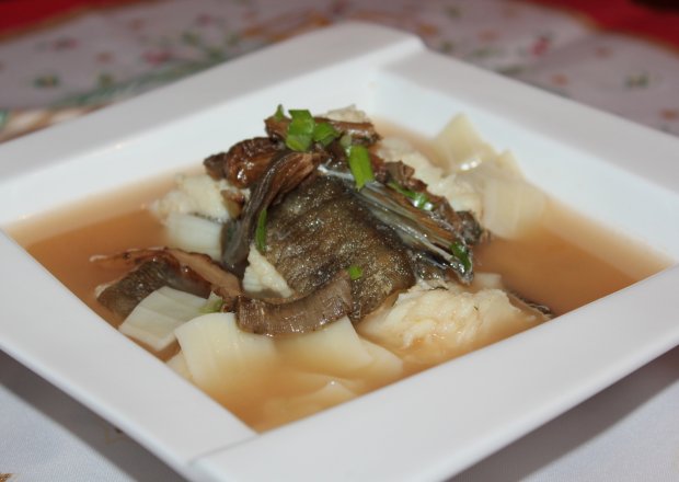 Fotografia przedstawiająca Zupa rybno-grzybowa
