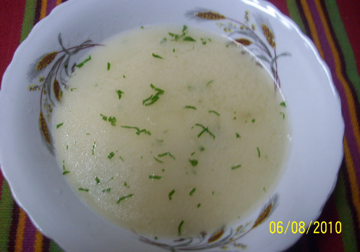 Zupa ryżowa z serem foto