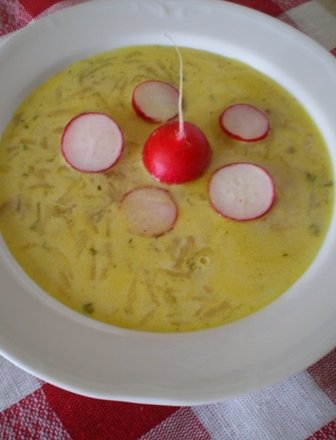 Fotografia przedstawiająca Zupa rzodkiewkowa