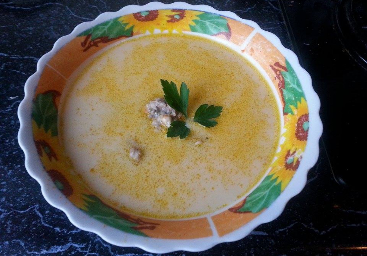 Zupa serowa z klopsikami foto