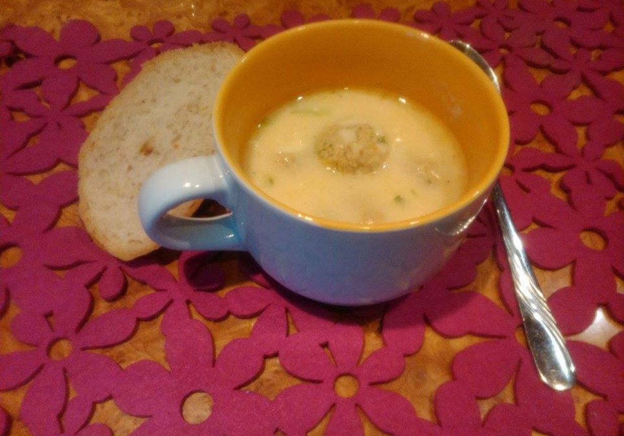 Zupa serowa z klopsikami  foto