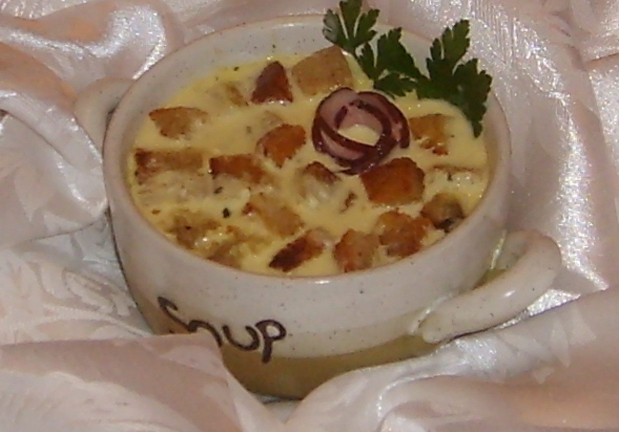 Zupa serowa z winem foto