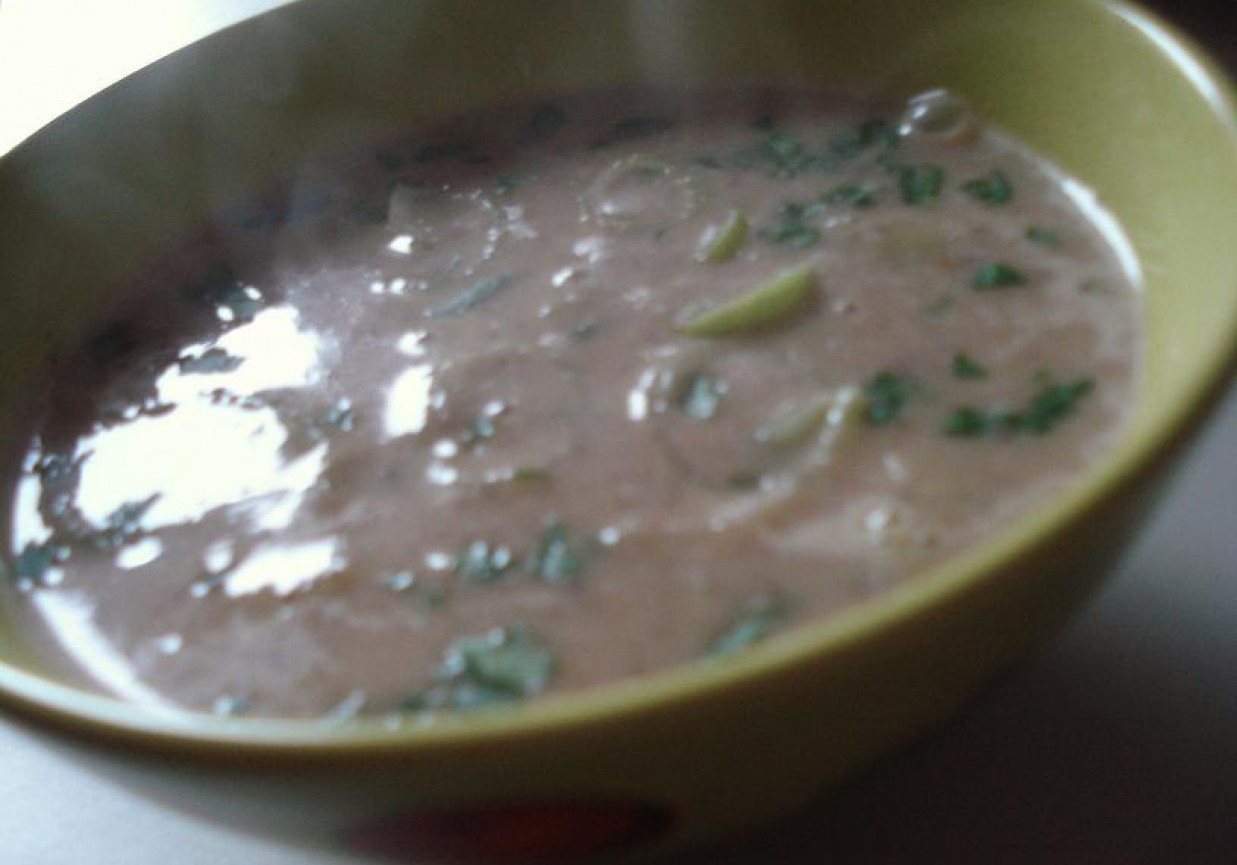 Zupa serowo- porowa z pieczarkami foto