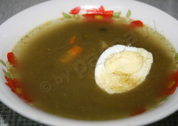 Fotografia przedstawiająca Zupa szczawiowa z przecieru