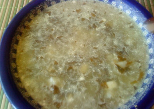 Fotografia przedstawiająca Zupa szczawiowa zabielana