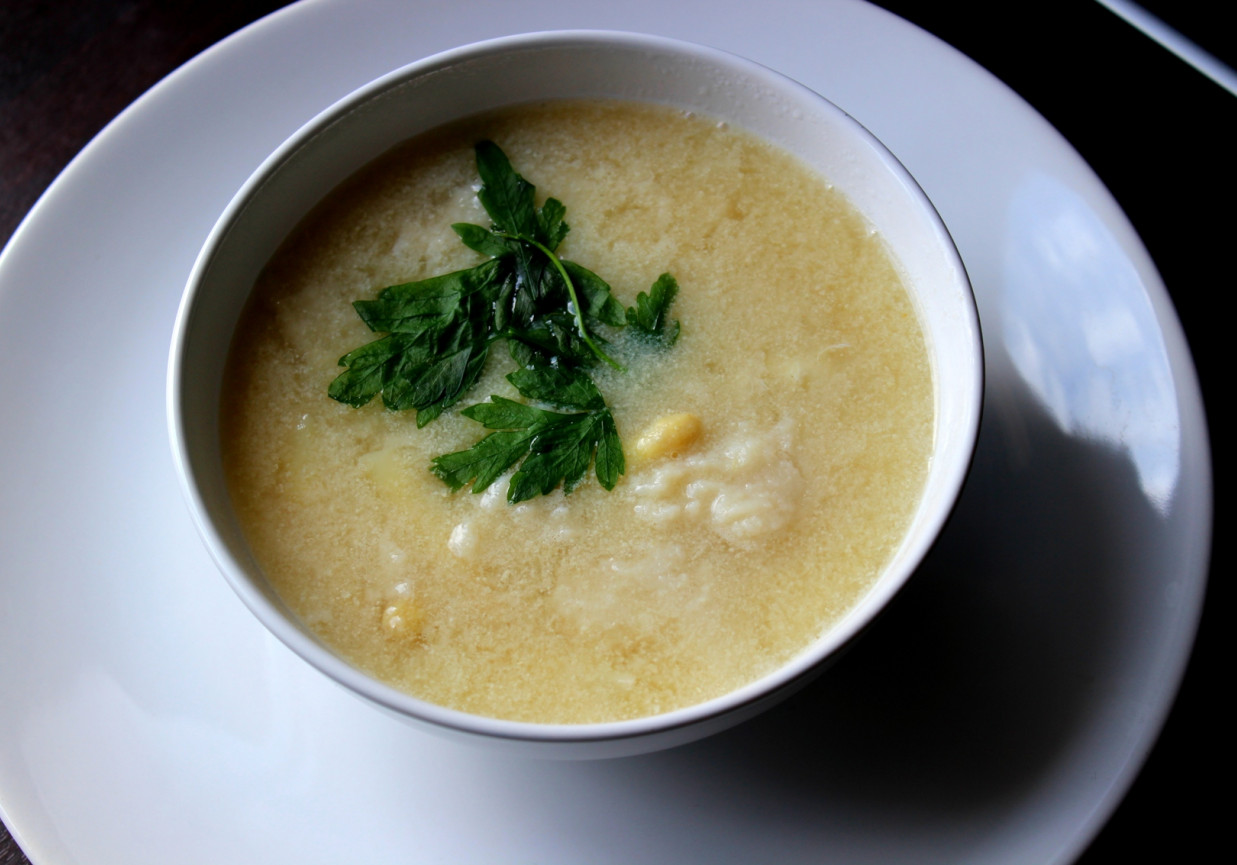 Zupa szparagowa z kluskami lanymi foto