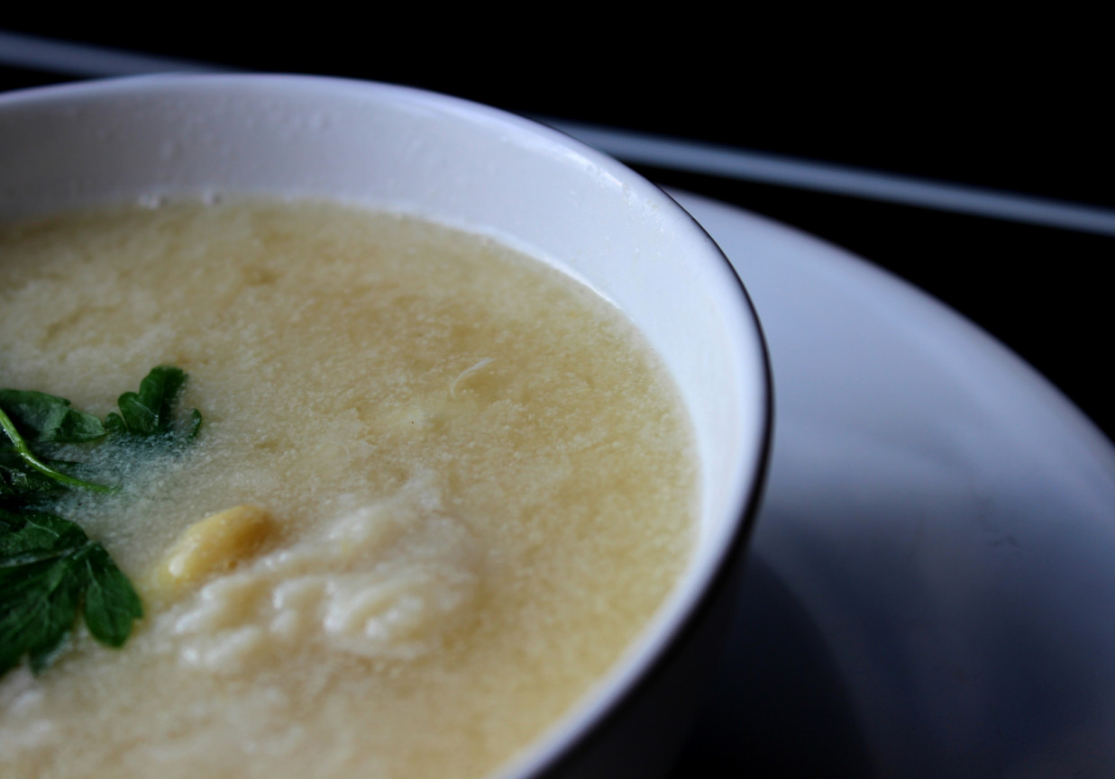 Zupa szparagowa z kluskami lanymi foto