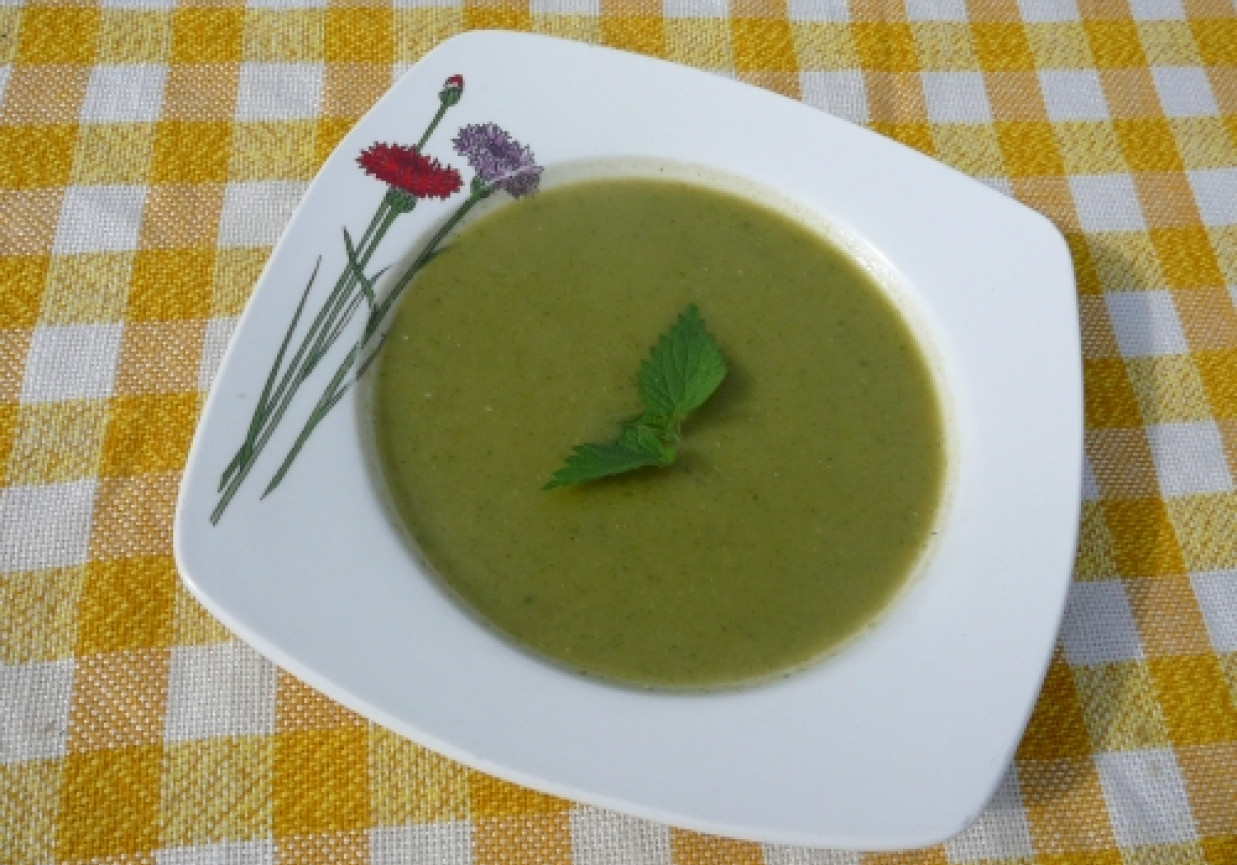 Zupa szparagowa z miętą i pokrzywą foto