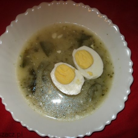 Krok 4 - Zupa szpinakowa z jajkiem foto