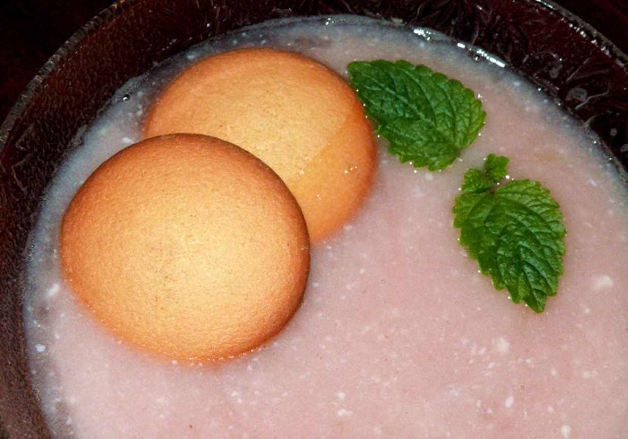 Zupa truskawkowa z rabarbarem foto
