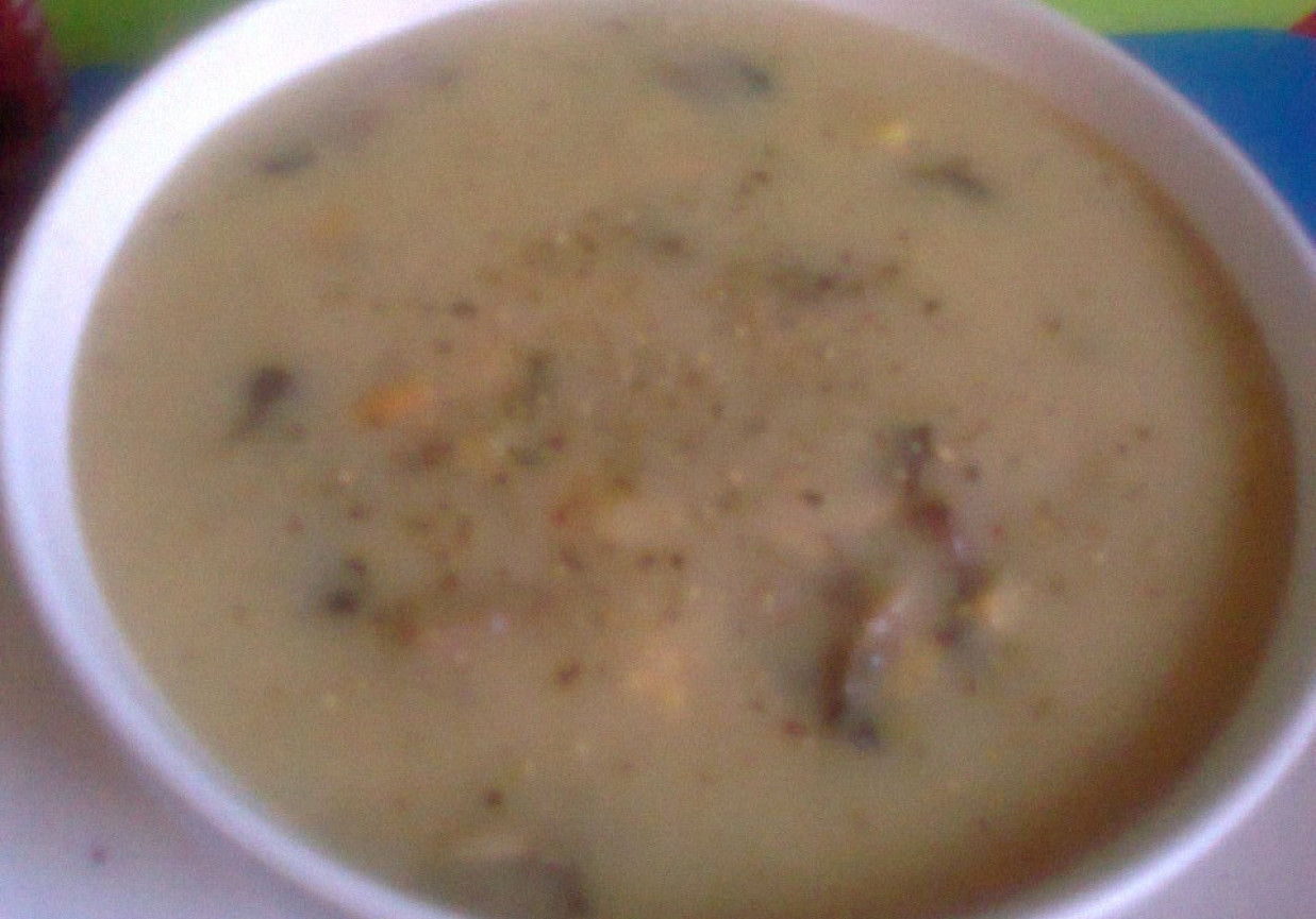 zupa warzywna kremowa z pieczarkami foto