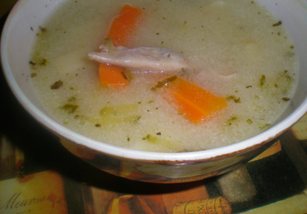 Zupa warzywna na skrzydełkach foto