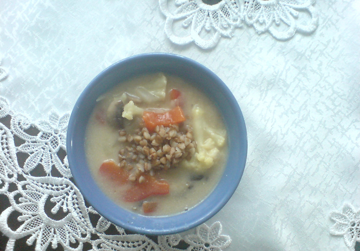 Zupa warzywna z kaszą gryczaną foto