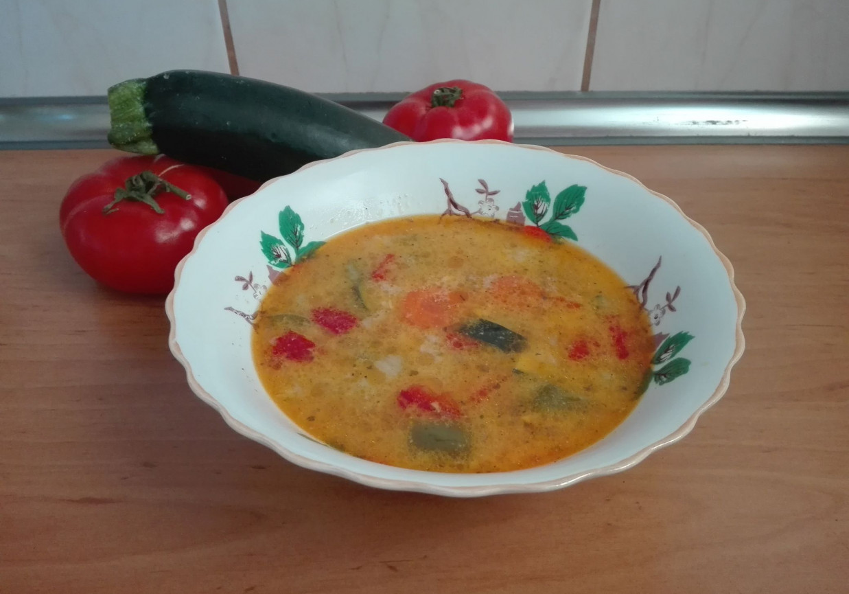 Zupa warzywna z mięsem mielonym foto