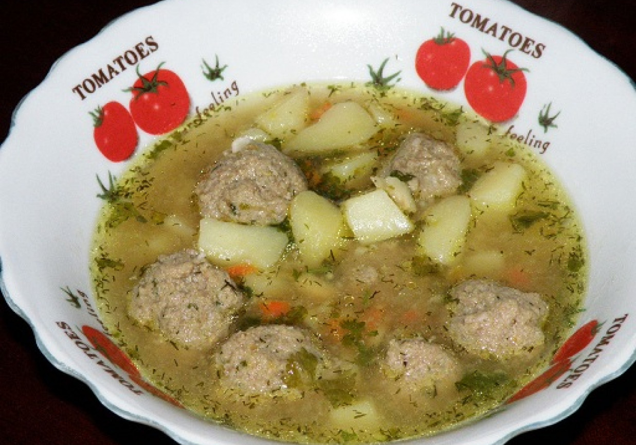 Zupa warzywna z pulpecikami mięsnymi foto