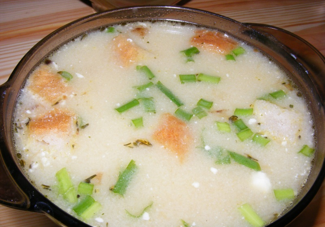 Zupa warzywna z serkiem topionym foto