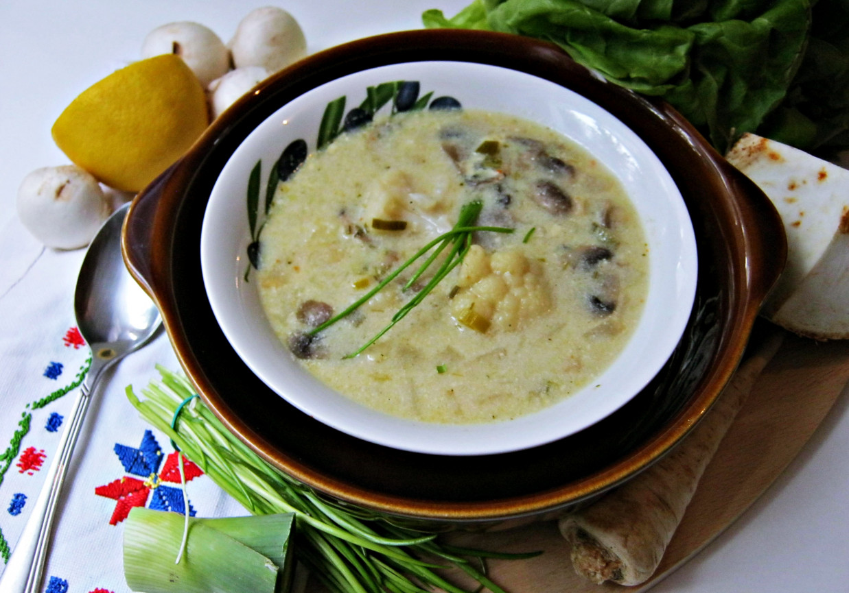 Zupa z białych warzyw foto