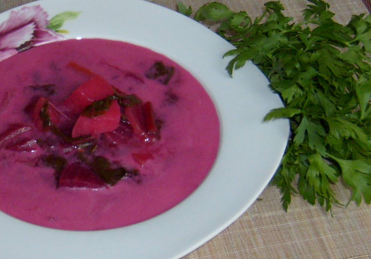 Zupa z botwiny na mięsnym wywarze foto