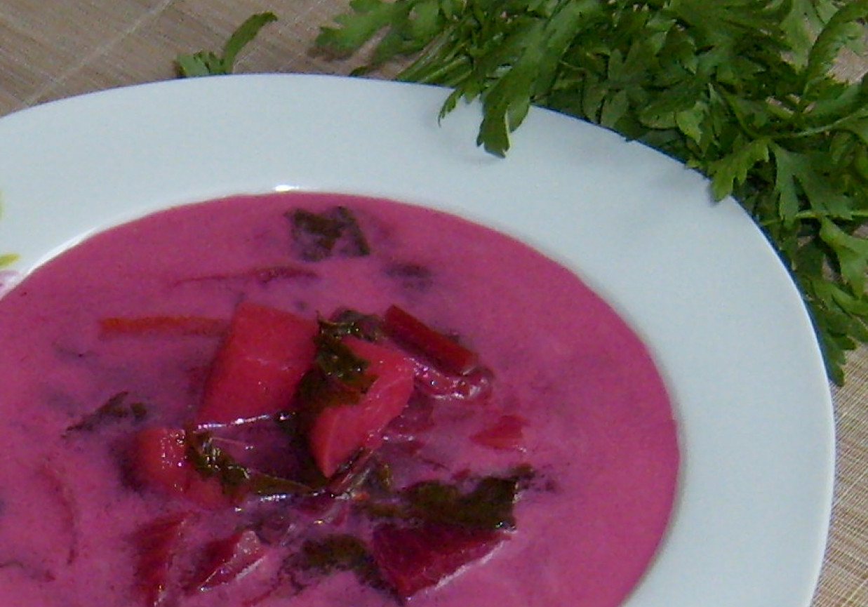 Zupa z botwiny na mięsnym wywarze foto