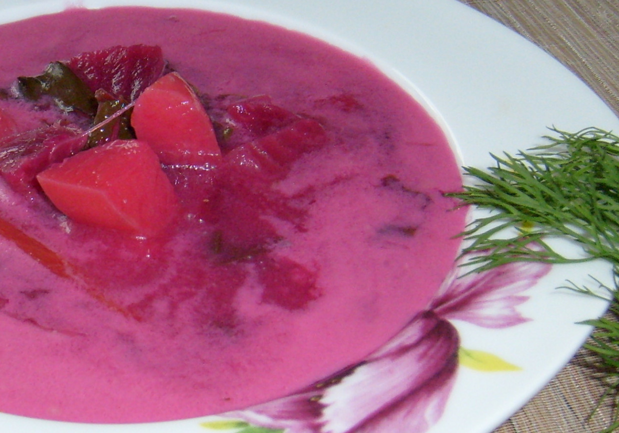 Zupa z botwiny na mięsnym wywarze foto