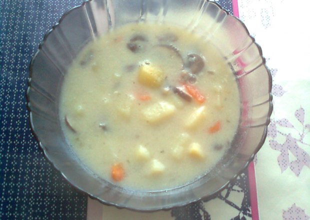 Fotografia przedstawiająca Zupa z brązowych pieczarek