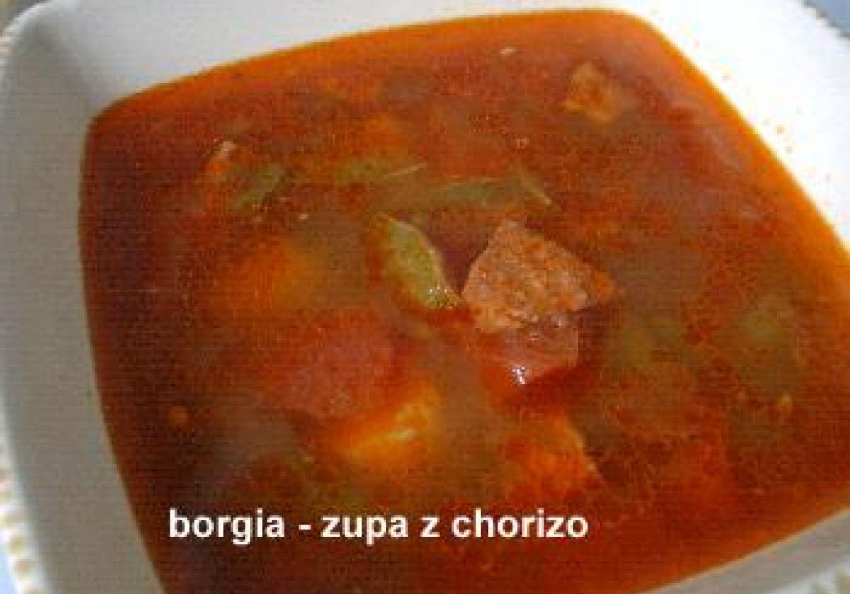 Zupa z chorizo foto
