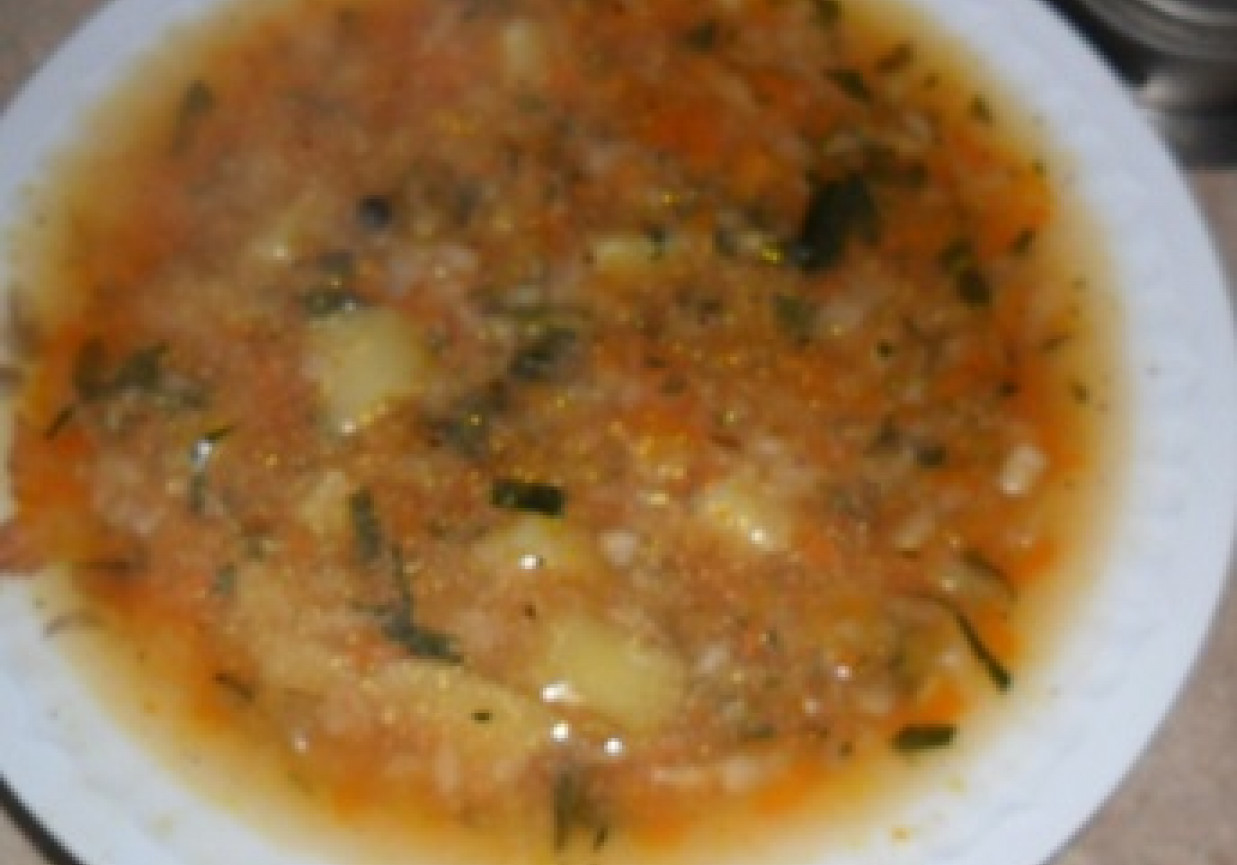 Zupa z cukinią i pieczarkami foto