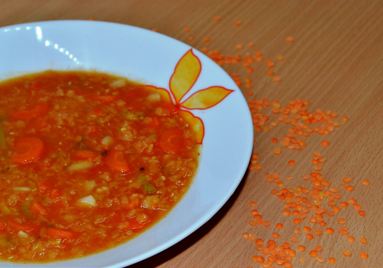 zupa z czerwoną soczewicą foto