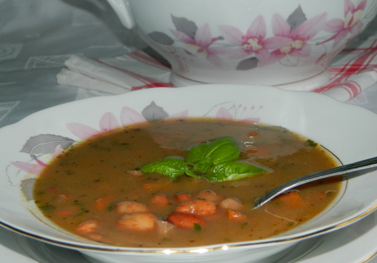 Zupa z czerwonej fasoli foto