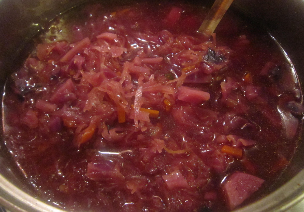 Zupa z czerwonej kapusty foto