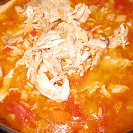 Krok 7 - zupa z czerwonej soczewicy na ćwiartkach kurczaka foto