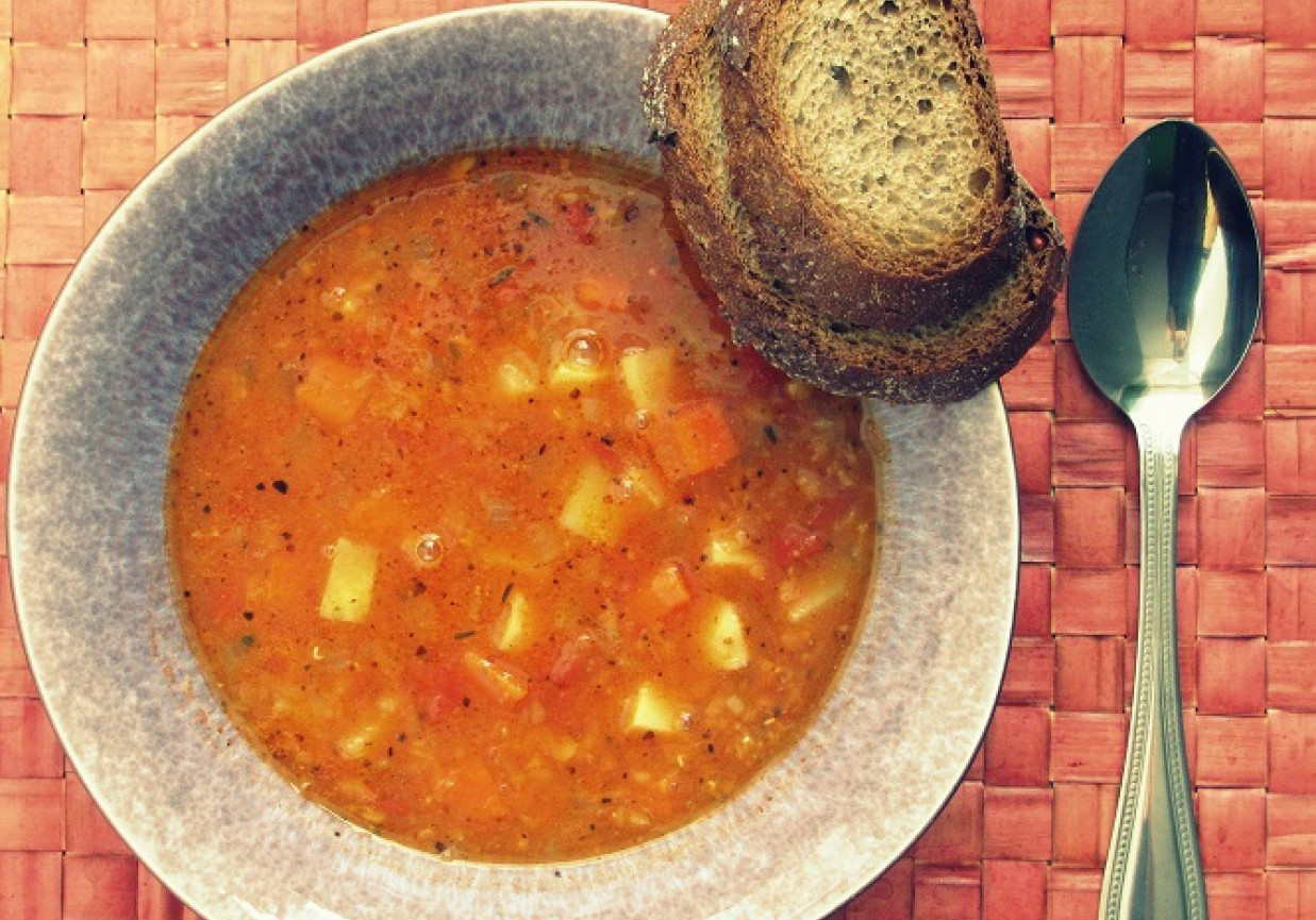 Zupa z czerwonej soczewicy. foto