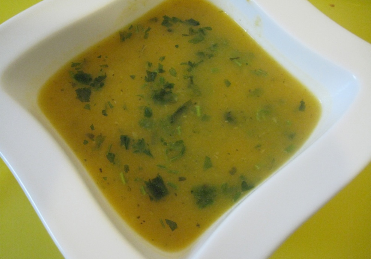 Zupa z dyni na filecie foto