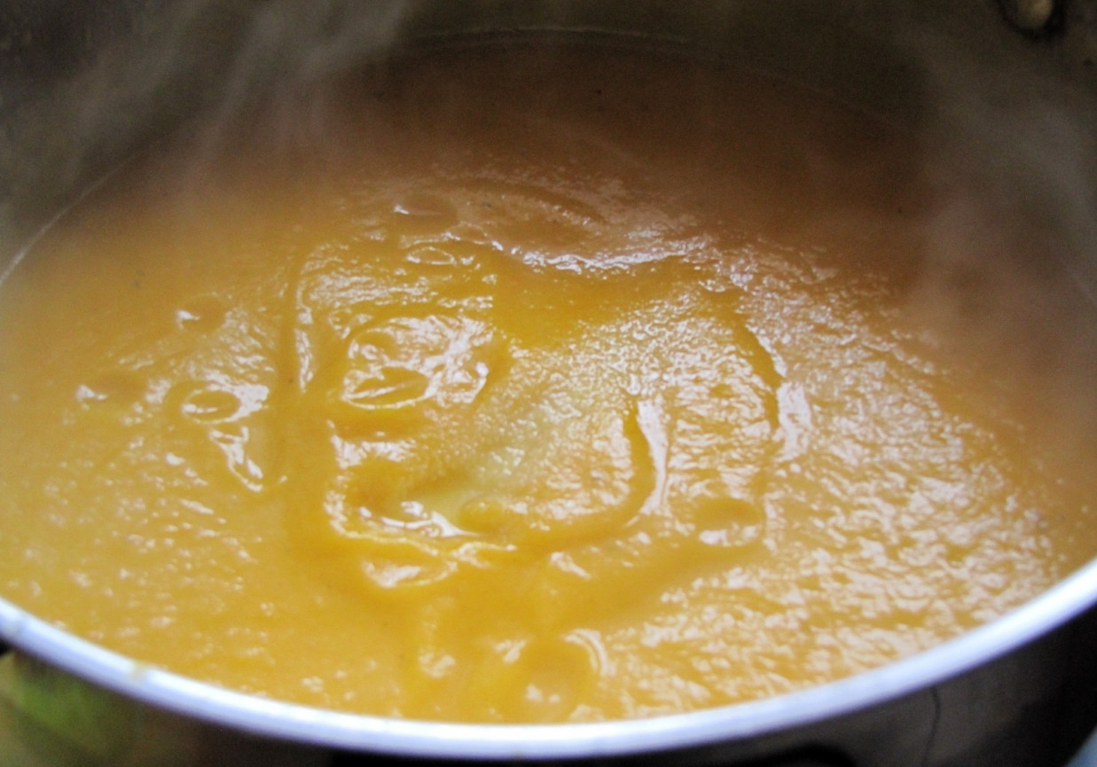 Zupa z dyni z grzaneczkami foto