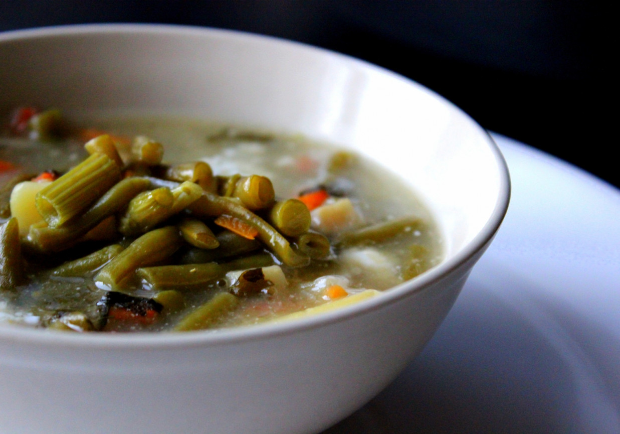 Zupa z fasolki szparagowej foto