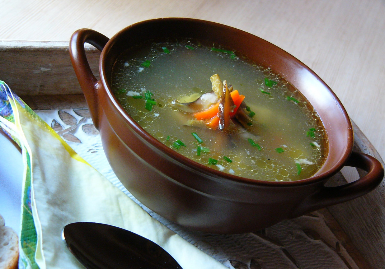 Zupa z gąsek (zielonek) foto